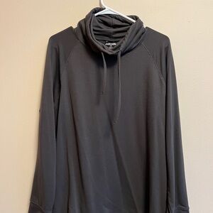 Women’s Gray Sweater with Cowl Neck